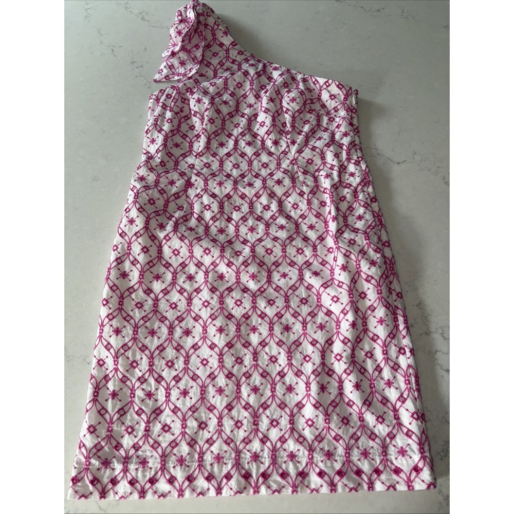 J CREW One Shoulder Sheath Dress Women 2 Sundress Eyelet Embroidered Cottagecore